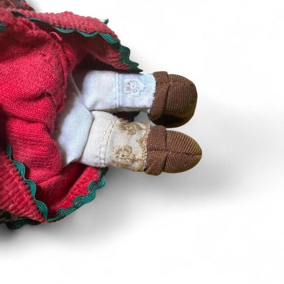 Vtg Raggedy Ann & Andy Christmas Ornaments Fabric Pair Very Fair Condition - Picture 6 of 7